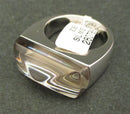 Baccarat mist silver and crystal ring