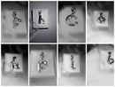 Diamond Initial silver charm pendant
