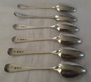 Georgian, George III, set of six silver teaspoons. London 1810, George Wintle. 2.5 troy ounces.