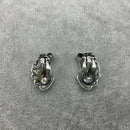 Silver and marcasite clip earrings