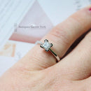 Platinum Certified Princess Cut Diamond Solitaire 0.53ct High Quality