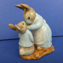 Beswick Beatrix Potter Figurine Mrs Rabbit and Peter