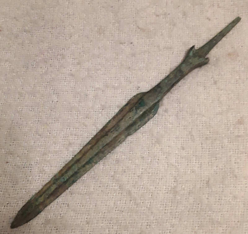 A Medium Size Bronze Age Spear Head.