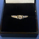 Silver Cubic Zirconia Ring - Size P
