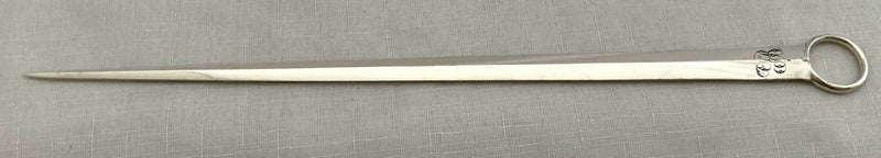 Georgian, George III, Silver Meat Skewer. London 1813 Eley, Fearn & Chawner. 3 troy ounces.