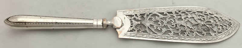 Georgian, George III, Old Sheffield Plate Fish Slice, circa 1770.