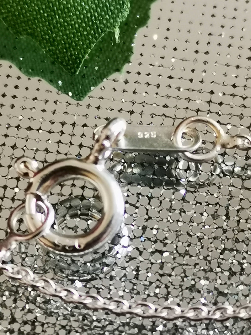 New Sterling Silver Station Necklace - Size 18
