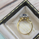 18ct Sapphire & Diamond Oval Cluster Ring