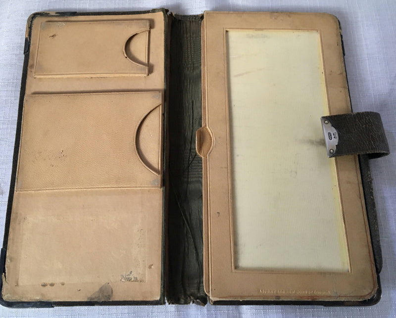 Asprey Late Victorian silver mounted aide memoire & card case. London 1900/01 Charles Asprey & George Asprey.