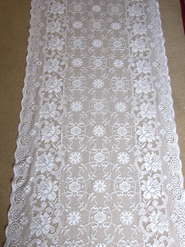 Victorian - Victorian design Cream Cotton Lace Curtain Panelling By The Metre- Width 130 cms