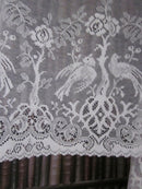 Shabby Chic "Doves" Country Cottage Cotton Valance Lace Panelling in white cotton lace 12" off roll per metre