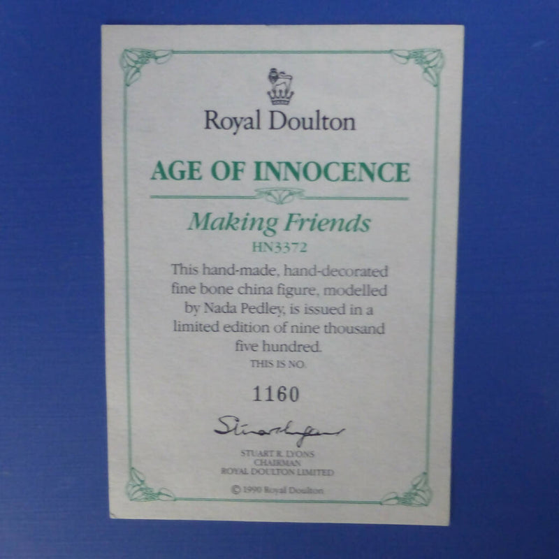 Royal Doulton Limited Edition Child Figurine - Making Friends HN3372