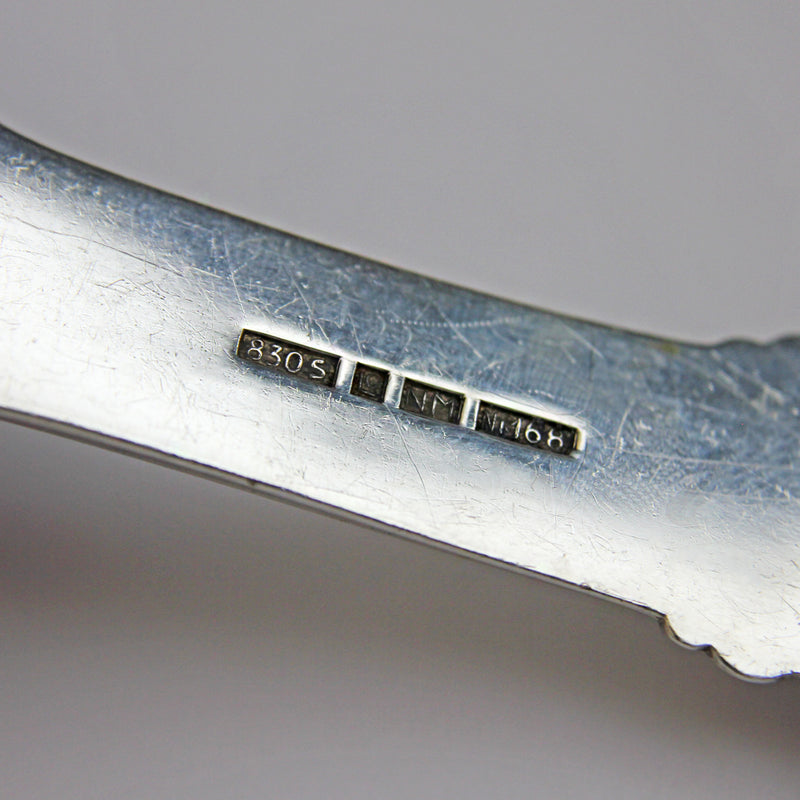 Norweigan Silver Serving Spoon & Fork - Maker Brodrene Lohne