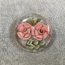 Lucite rose brooch