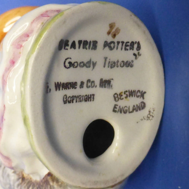 Beswick Beatrix Potter Figurine - Goody Tiptoes (Gold Backstamp) BP2