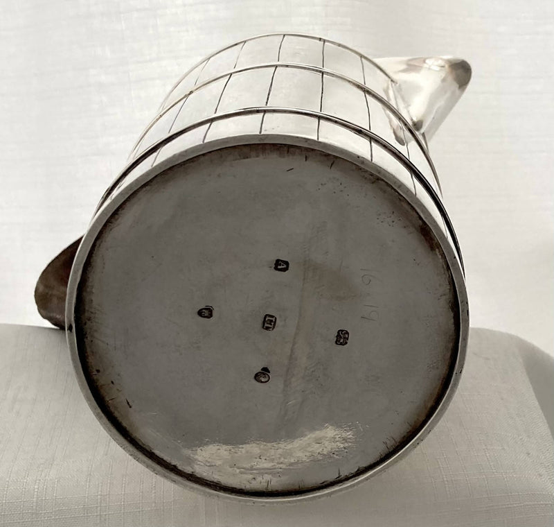 Georgian, George III, Silver "Coopered Barrel" Coffee Biggin. London 1796 John Touliet. 16 troy ounces.
