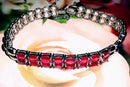 New Sterling Silver Ruby Bracelet