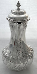 Georgian, George II, Silver Hot Water Jug. London 1759 Thomas Whipham & Charles Wright. 21.5 troy ounces.