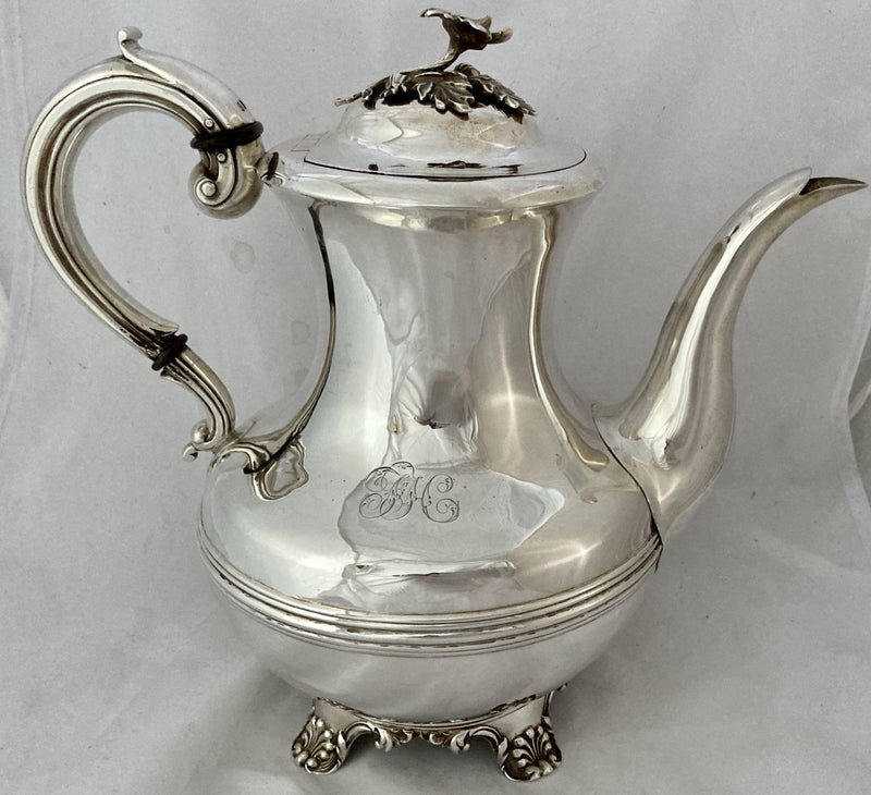 William IV Silver Coffee Pot. London 1832 Richard Pearce & George Burrows. 25 troy ounces.