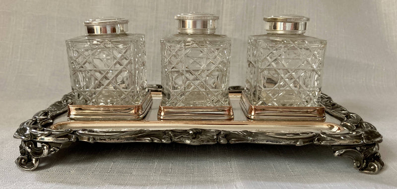 Georgian, George IV, Old Sheffield Plate Inkstand, circa 1820.