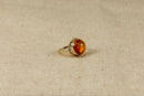 Vintage 8ct Gold & Amber Ring