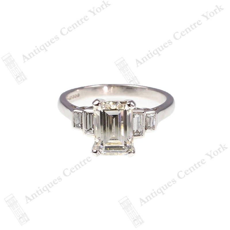 Emerald Cut Diamond Solitaire Ring