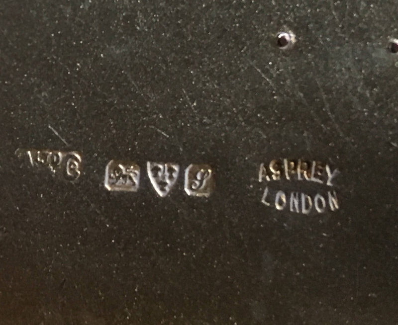 Asprey silver cigarette case, Chester 1918 Asprey & Co. Ltd. 3.2 troy ounces