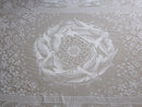 Doves ornamental white Cotton Lace tablecloth - 70" x 108" ~ 170 x 275cms