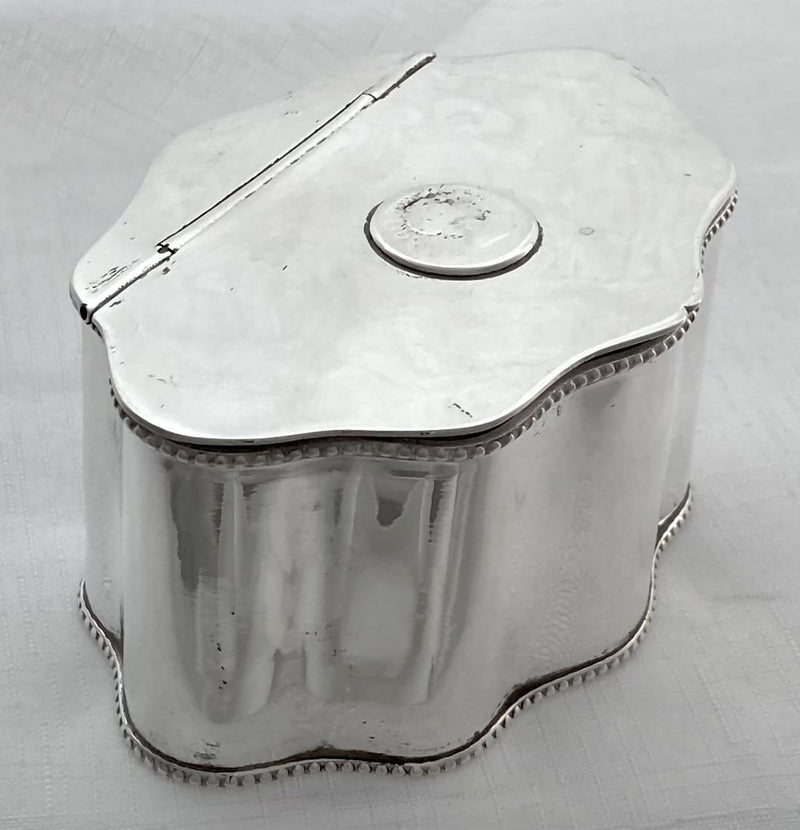 Georgian, George III, Coin Inset Old Sheffield Plate, Tea Caddy, circa 1790.