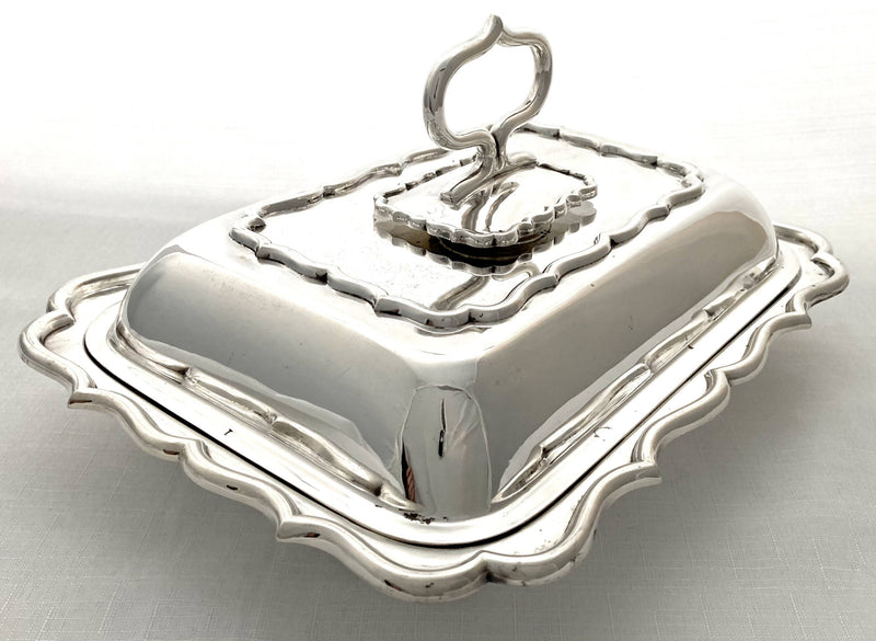 Art Nouveau Silver Plated Entree Dish & Cover. Asprey London, circa 1905.