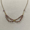 Varicoloured crystal necklace