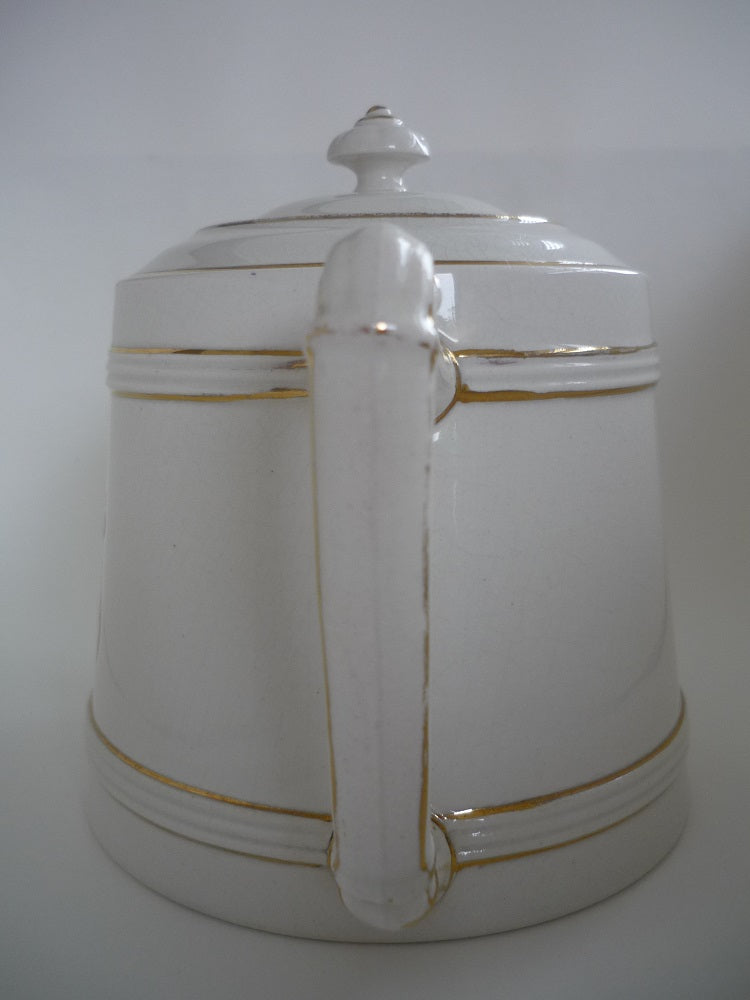 Macintyre Teapot with Bishop Auckland Crest. Registered Design Date 1897.