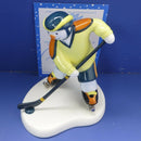 Coalport Limited Edition Snowman Figurine - Ice Hockey (Boxed)
