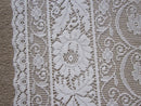 Vintage Design Enchanted Garden ivory readymade Cotton Lace Curtain Panel - 23"/41"