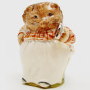 Beswick Beatrix Potter Figurine - Mrs Tiggywinkle (Platinum Iron and Gold Backstamp) - Boxed