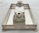 Georgian Old Sheffield Plate Large Gallery Desk Stand, circa 1820.