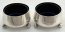 Victorian Pair of Dresser Style Silver Salts. London 1881 Edward Hutton. 2.4 troy ounces.