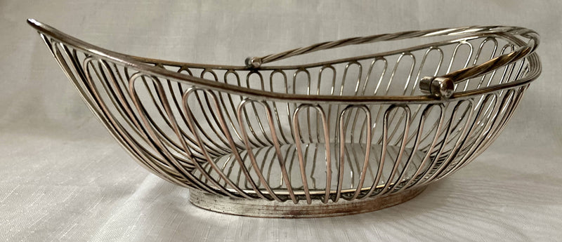 Georgian, George III, Old Sheffield Plate Wirework Basket, circa 1770 - 1800.