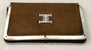 Victorian Silver Mounted Leather Wallet for The 18th Hussars. London 1879 Thomas Edward Tinworth.