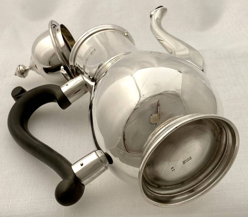 Elizabeth II Silver Bachelor's Coffee Pot. Birmingham 1973 Barker Ellis Silver Co. 12.7 troy ounces.
