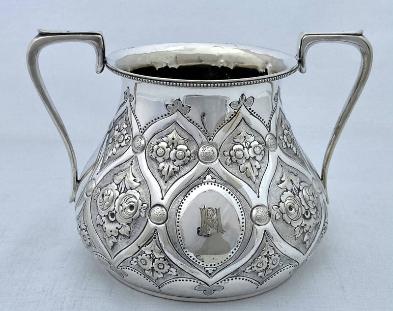Victorian Silver Plated Ornate Tea Set. Atkins Brothers, Sheffield, circa 1875.