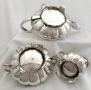 William IV period Old Sheffield Plate Matched Tea Set of Melon form, circa 1835.