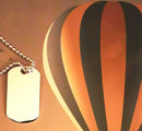 New Sterling Silver Dog Tag Pendant with Chain (Size 20)