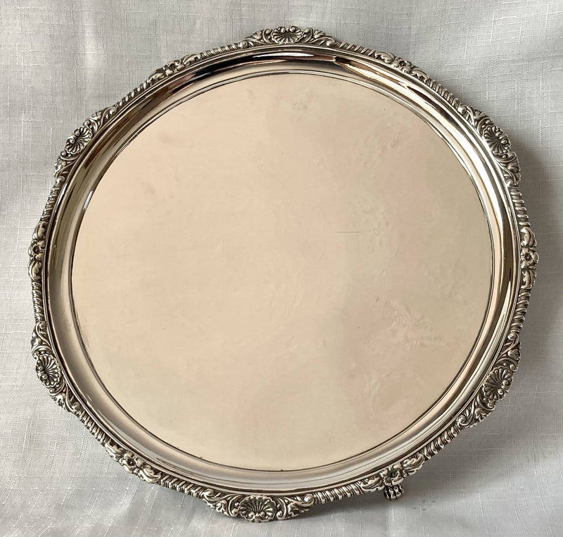 Georgian, George III, Silver Salver. London 1814 Peter & William Bateman. 19 troy ounces.
