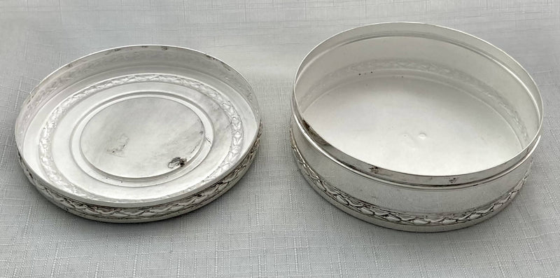 French Silver Plated Box Depicting a Nurse Attending a French Soldier of The Great War.
