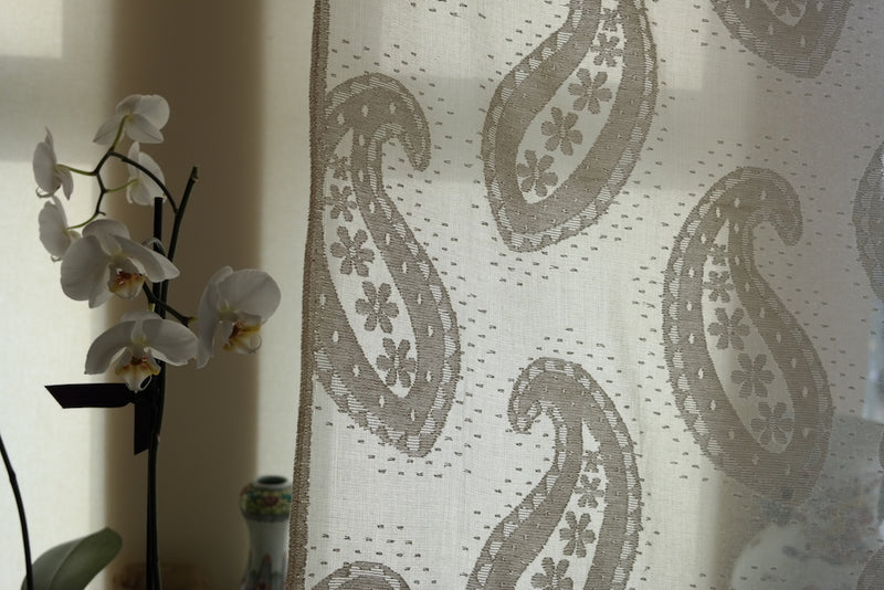 Kashmir - antique design shimmer Curtain Panelling - 66 x 48” Inches long- to finish