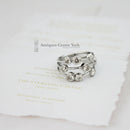 9ct White Gold Diamond Bubble Ring 1.30cts