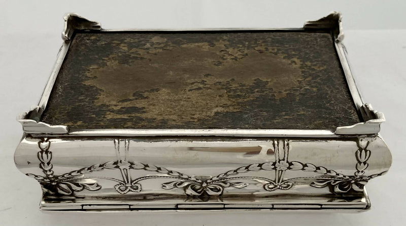 Edwardian Silver Box of Bombe Form. Birmingham 1908 Henry Matthews.