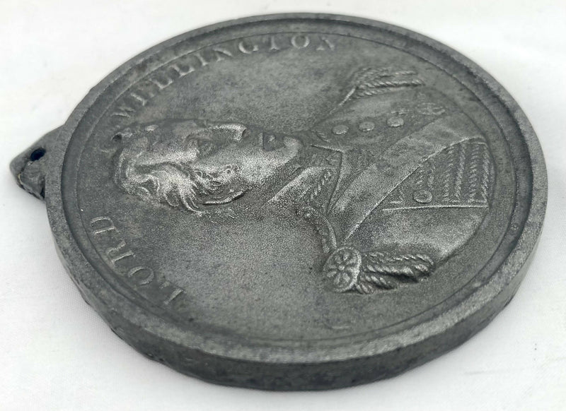 Lord Wellington, a Uniface Cast Lead Medal, circa 1813.