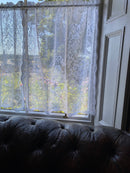 "Jessica" Victorian Style White Cotton Lace Curtain Panel Ready To Hang - 36" x 36" 90 x 91cms